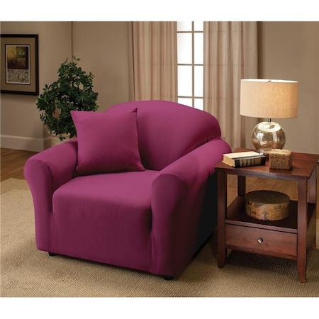Madison Industries Madison JER-CHAIR-PU Stretch Jersey Chair Slipcover; Purple JER-CHAIR-PU